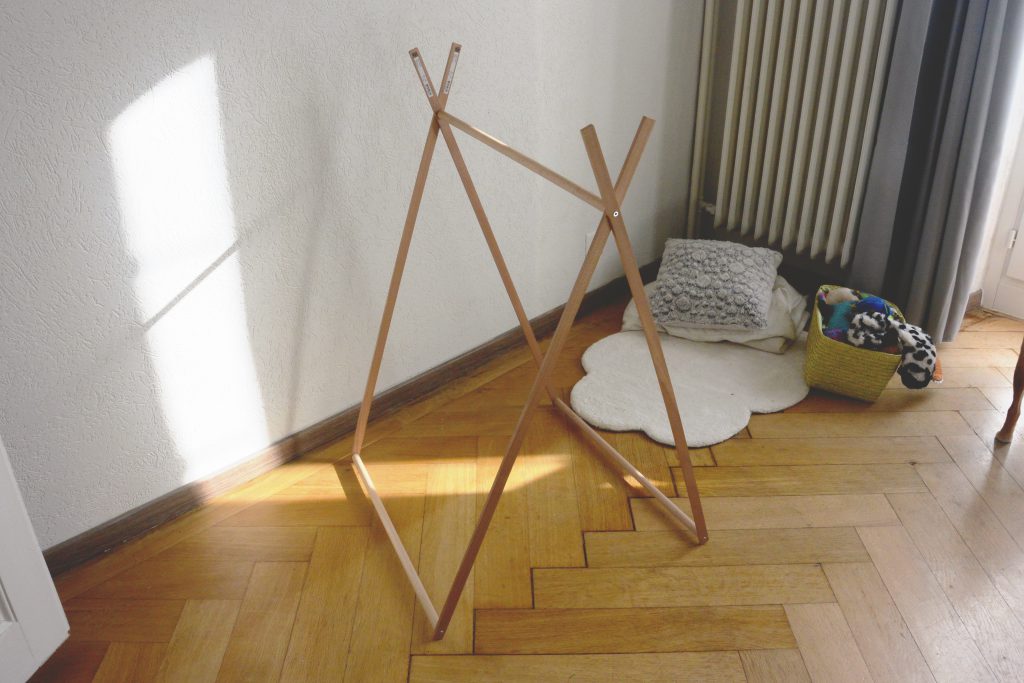 Structure du tipi une fois monté