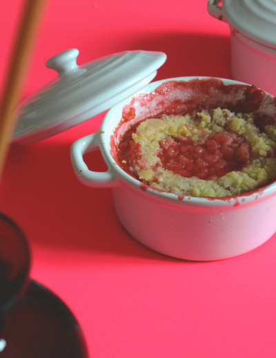 Crumble fraise rhubarbe
