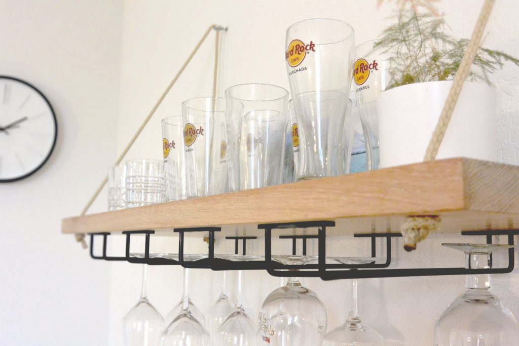 Etagère à corde suspendue