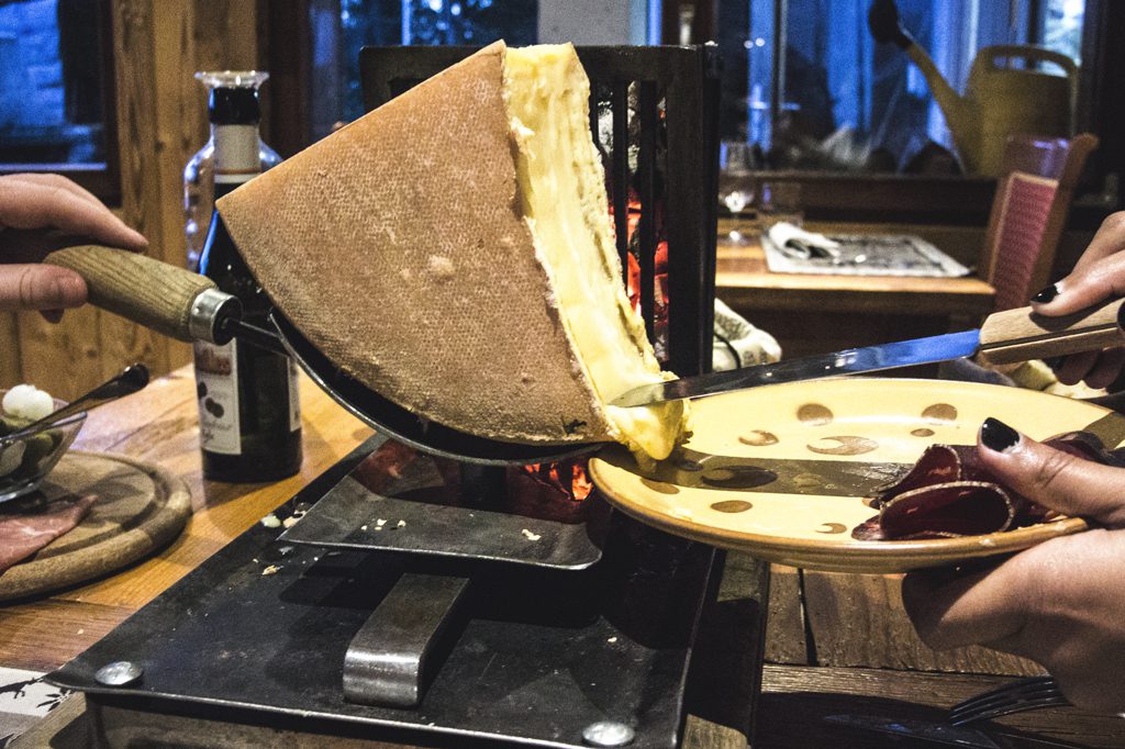 Raclette au restaurant Fredy