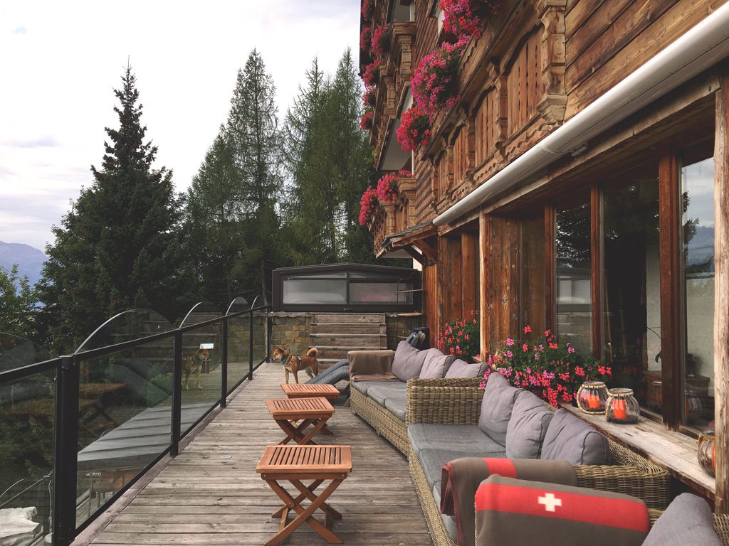 Terrase de l'hôtel le Grand Chalet