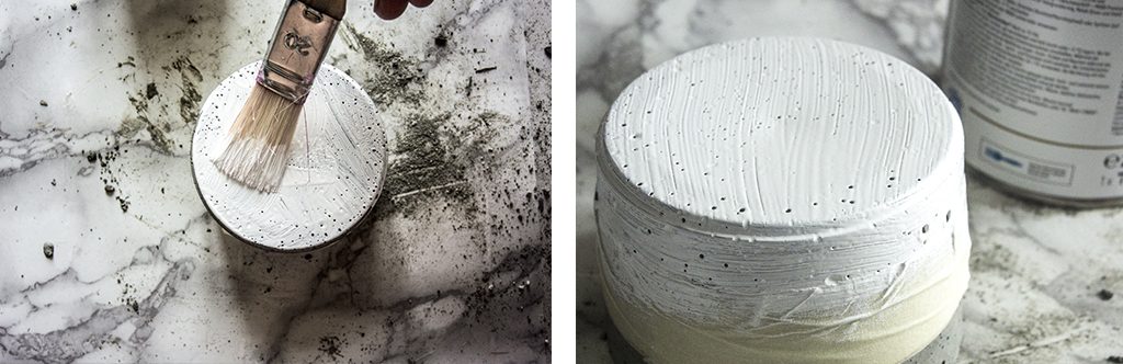 Démarcation et peinture du pot