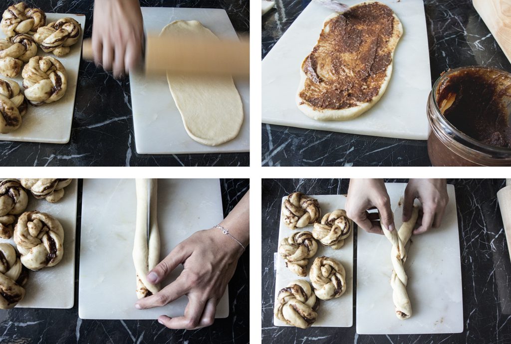 Façonnage des chocolate knots