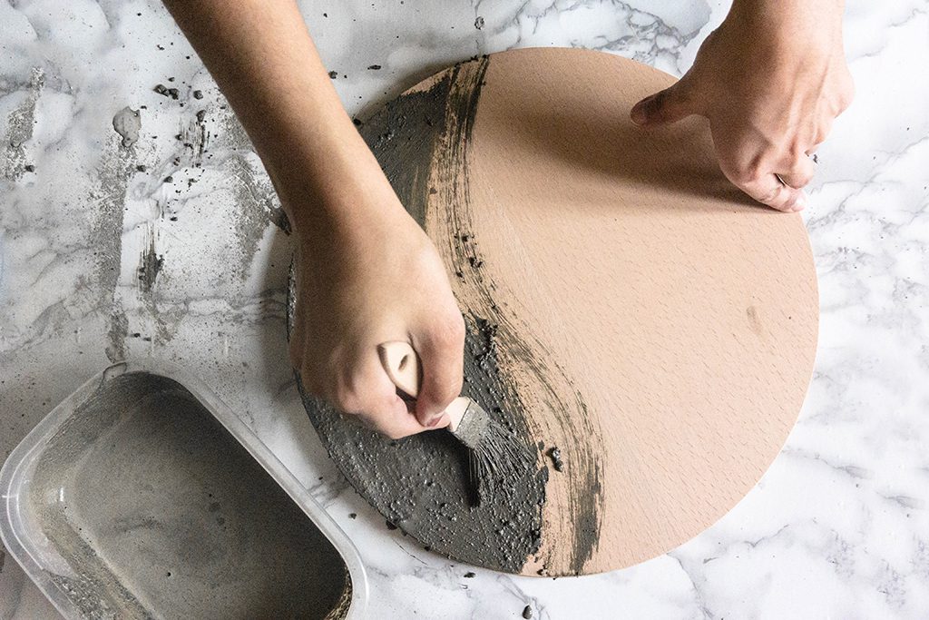 Application du béton de manière organique