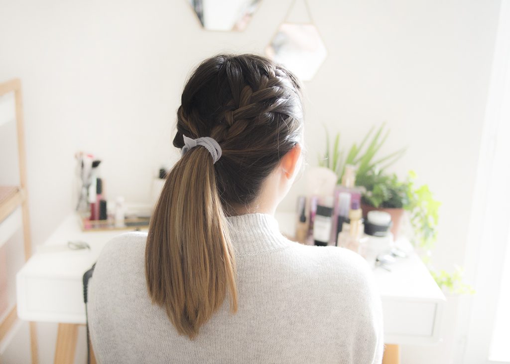 Double french braid ponytail