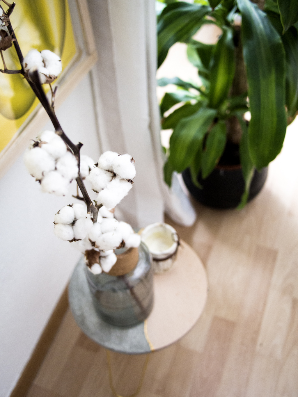 Vase Zara avec fleurs de cotons
