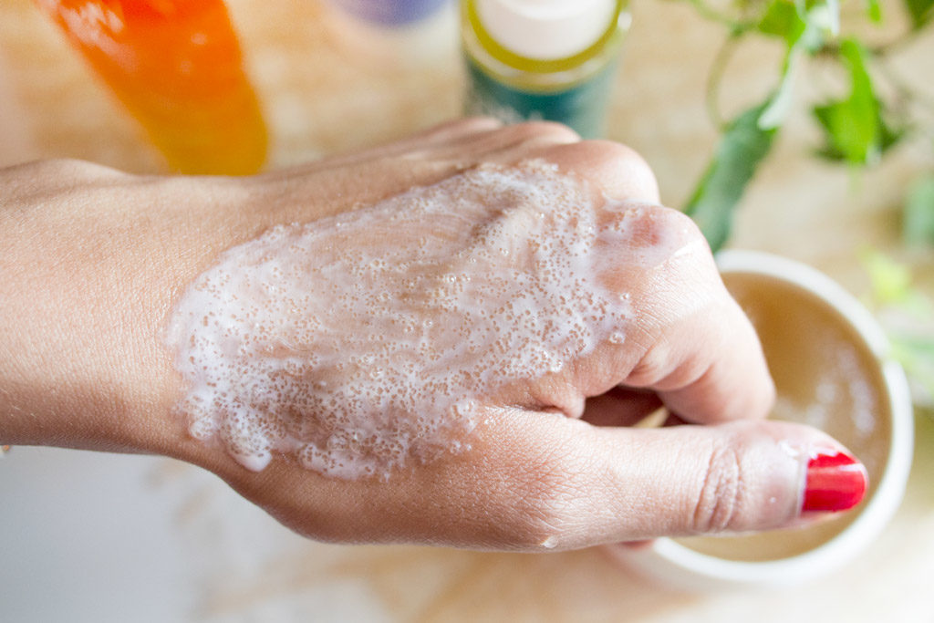 Transformation des grains de l'exfoliant