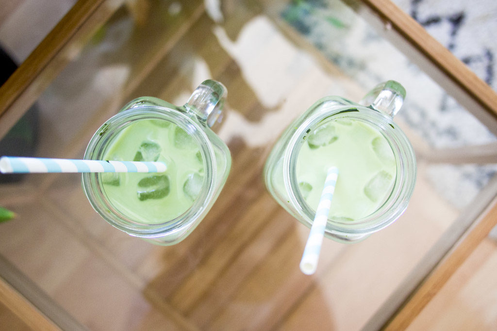 Iced matcha latte