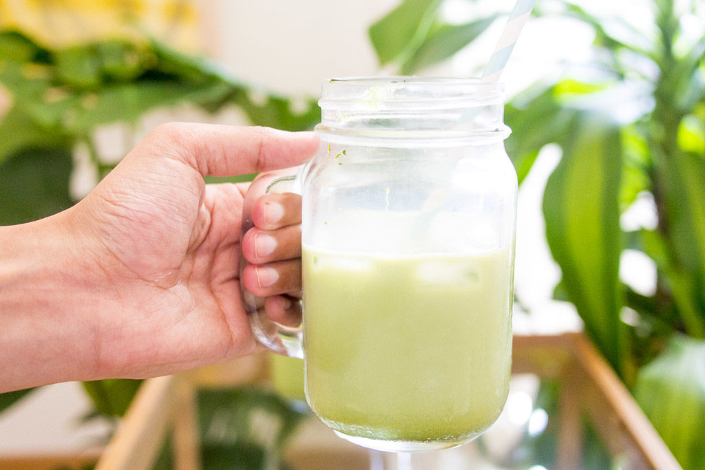 Iced matcha latte