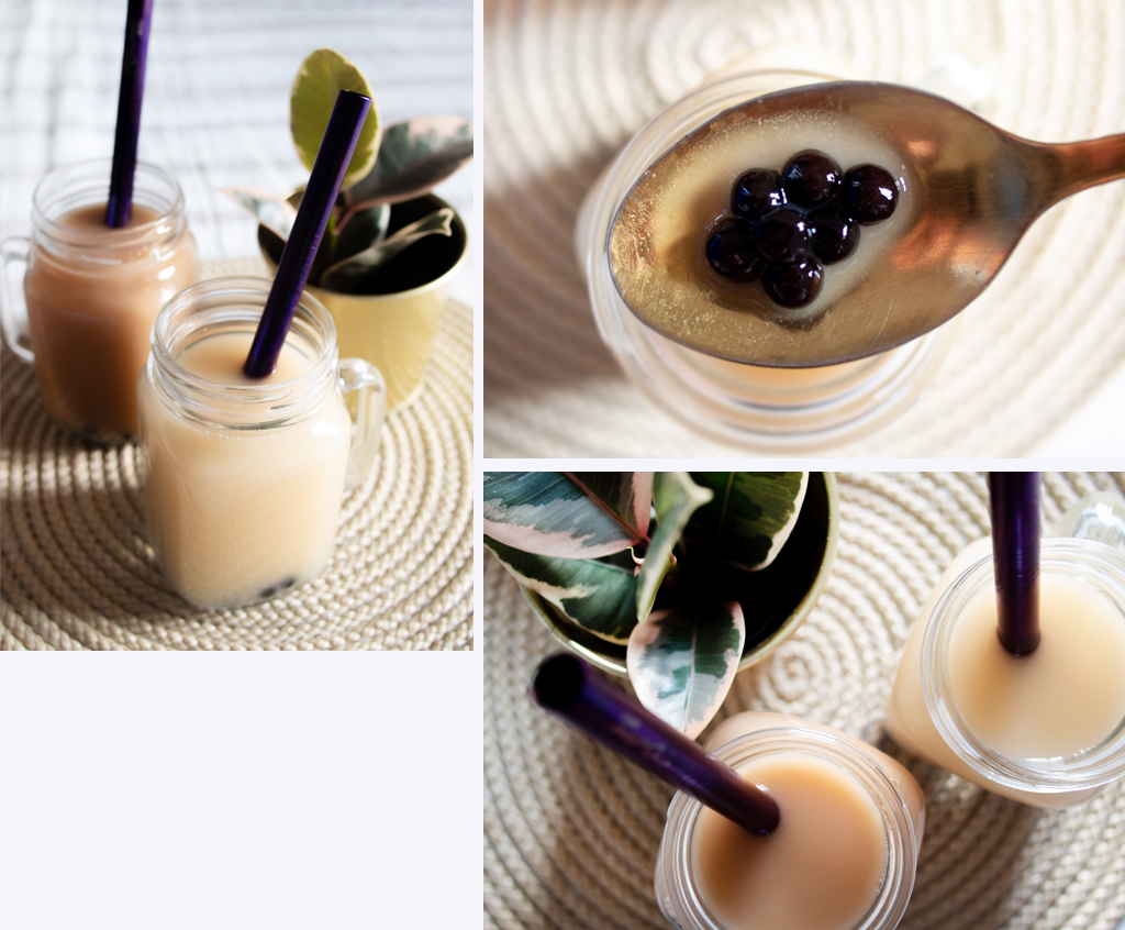 Bubble tea thé vert jasmin & thé noir violette