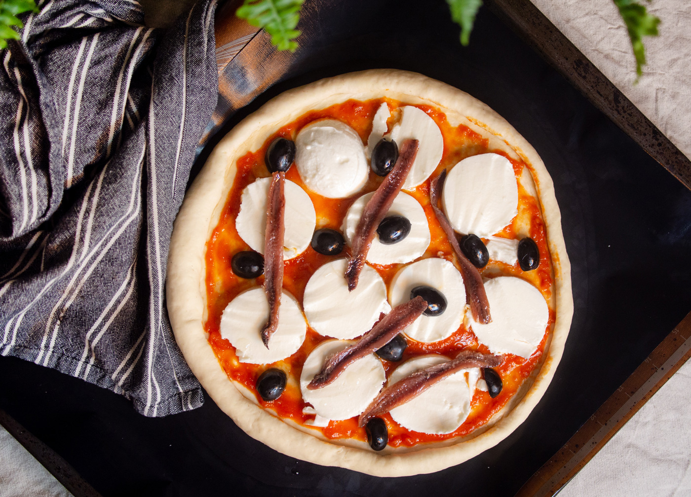 Pizza avant cuisson