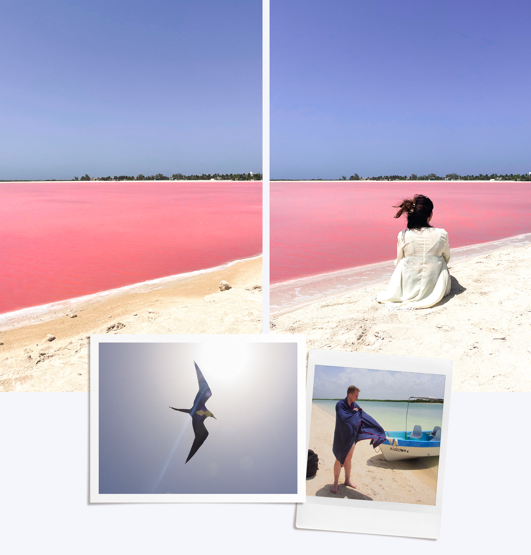 Lac rose de Los Colorados, Yucatan