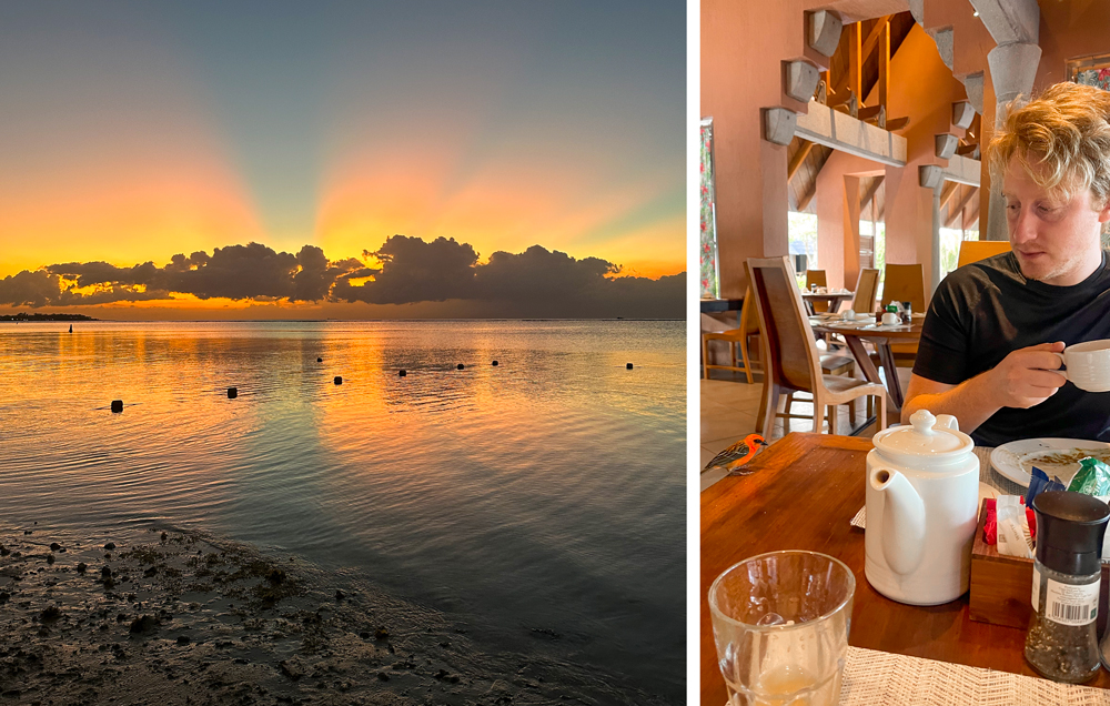 Coucher se soleil au Beachcomber de Trou aux Biches