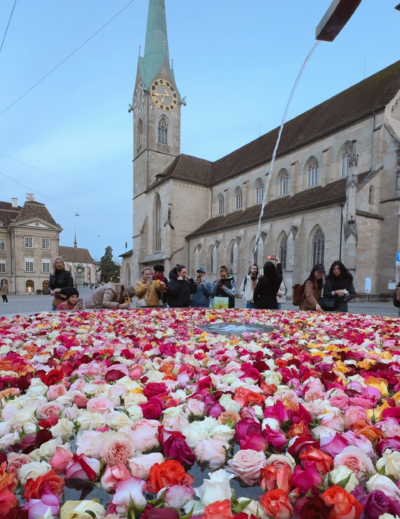 Liste des fontaines de roses à Zürich pour Pâques