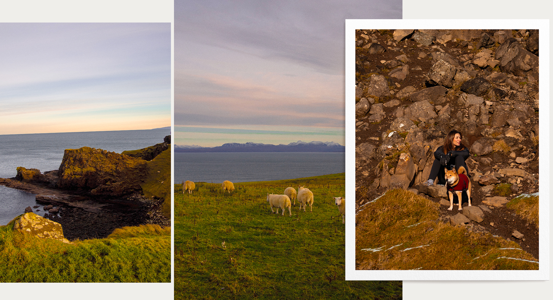 Golden hour éternelle sur l'île de Skye en hiver